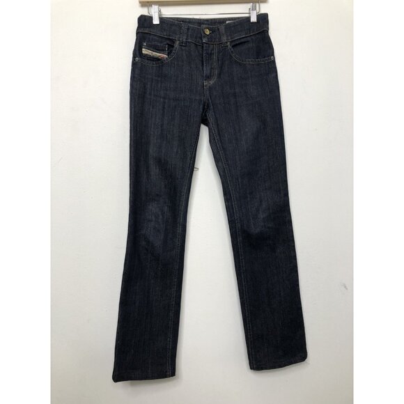 Diesel Industry Brucke Woman 26x30 Blue Denim Jeans Skinny Leg Hemmed Stretch - Picture 9 of 10